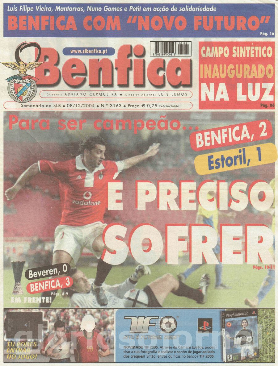 jornal o benfica 3163 2004-12-08